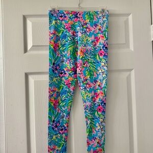 Lilly Pulitzer Girls' Maia Legging Amalfi Blue Alligator Isle